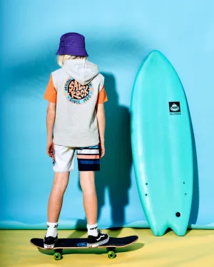 SR Original - Kids Sleeveless Pop Hoodie - Grey