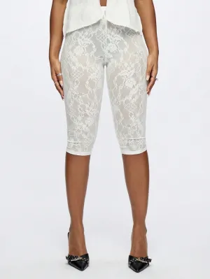 SUMWON WOMEN Lace Detail Capri Trousers