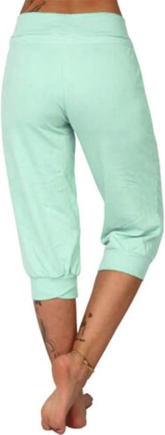 TANGNADE Women's Sweatpants Capri Pants Cropped Jogger Running Loose Lounge Pants Drawstring Waist with Pockets