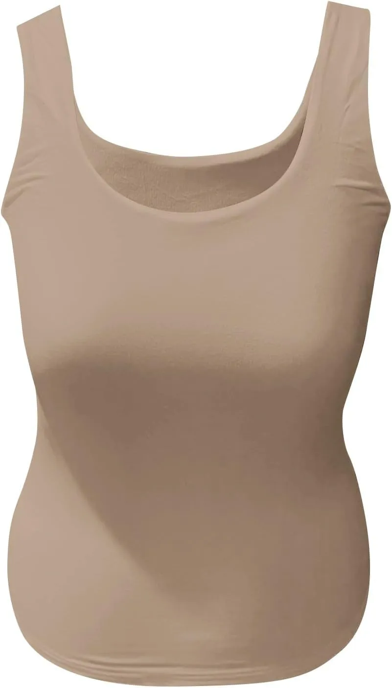 Tank Tops for Women 2025 Square Neck Camisole Workout Tops Cute Slim Seamless Layering Summer Sleeveless Shirts