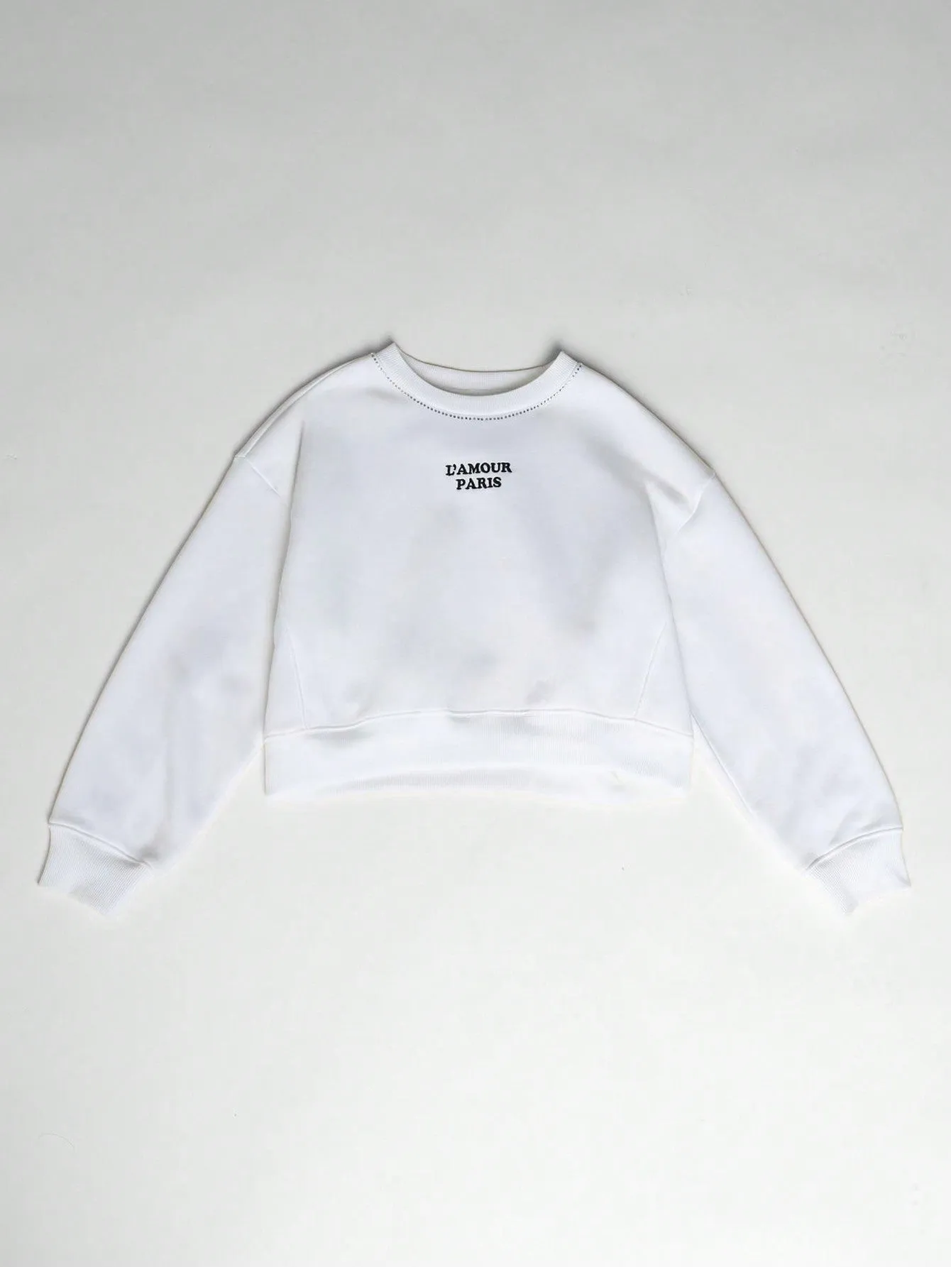 Tween Girls Comfy Regular Fit Diamonte L'Amour Sweatshirt