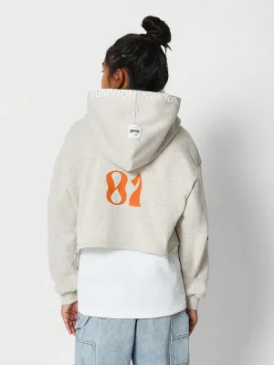 Tween Girls Overhead Crop Fit Hoodie With Back Print
