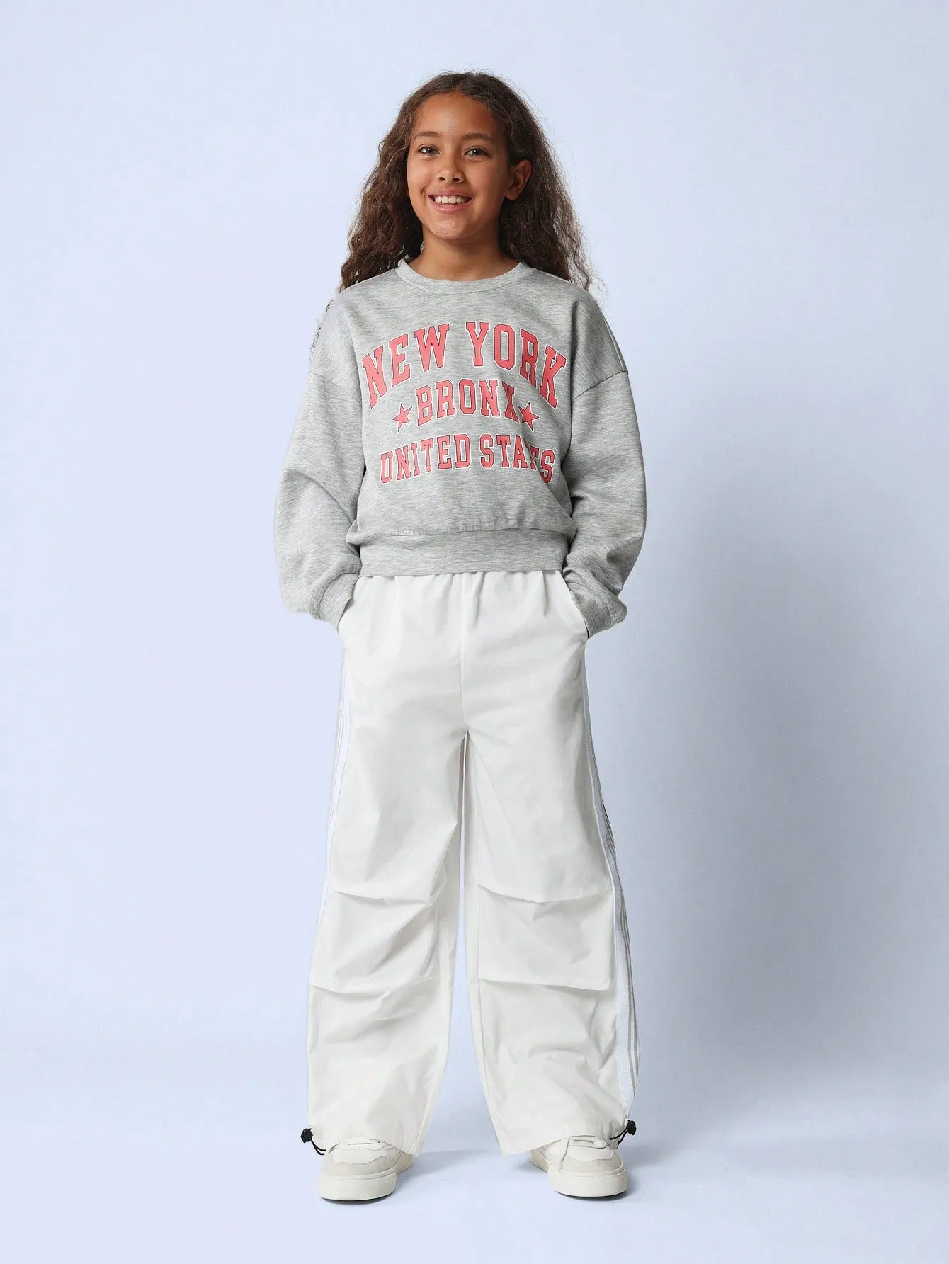 Tween Girls Vintage NYC USA Graphic Print Sweatshirt