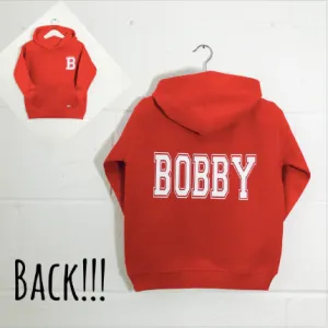 Varsity style Named Hoodie