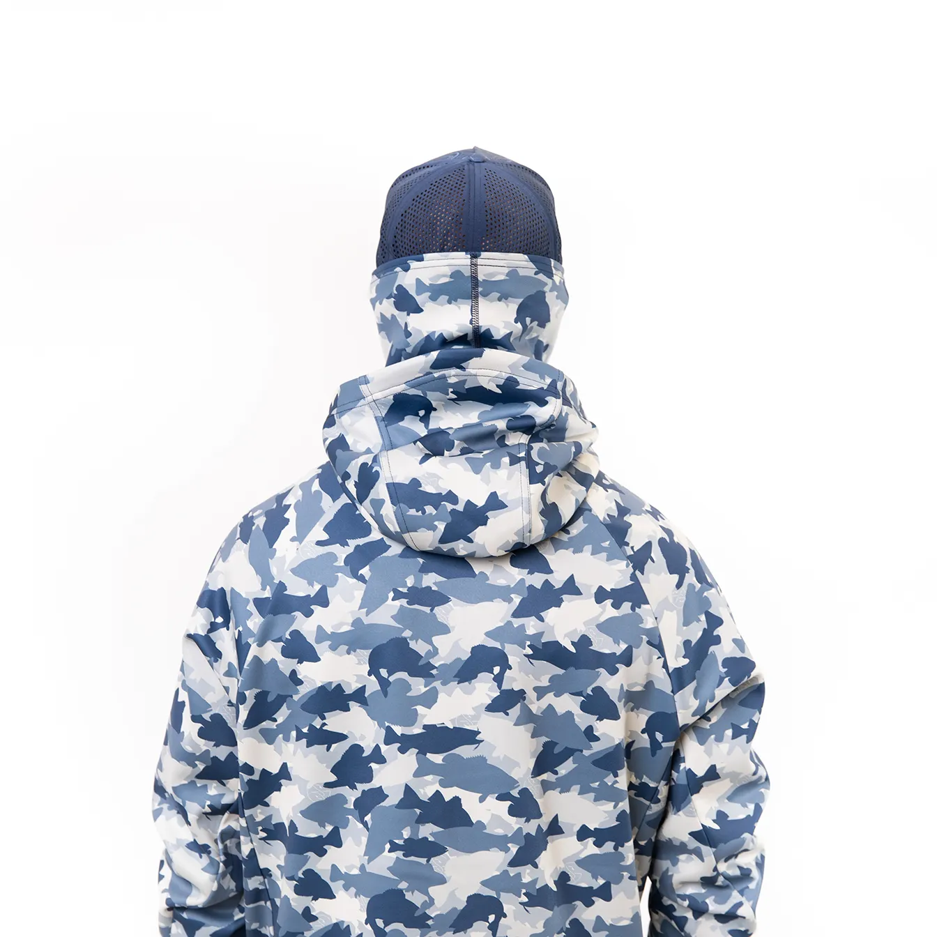 Whitewater Fish Camo Ultimate Hoodie with Gaiter