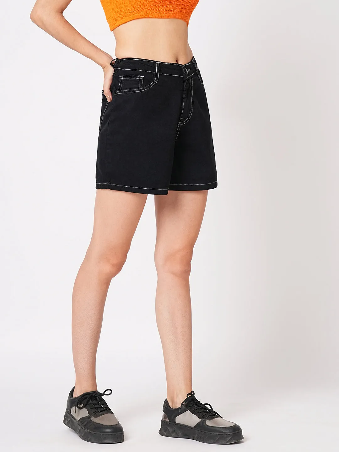 Women High-Rise Slim Fit Shorts