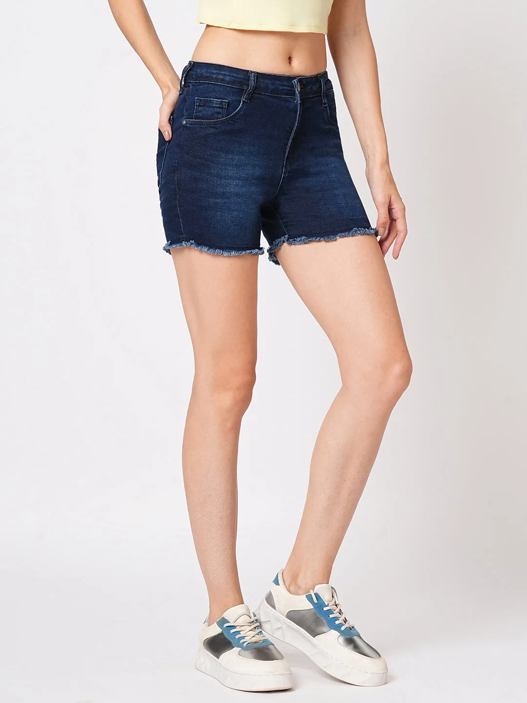 Women High-Rise Slim Fit Shorts