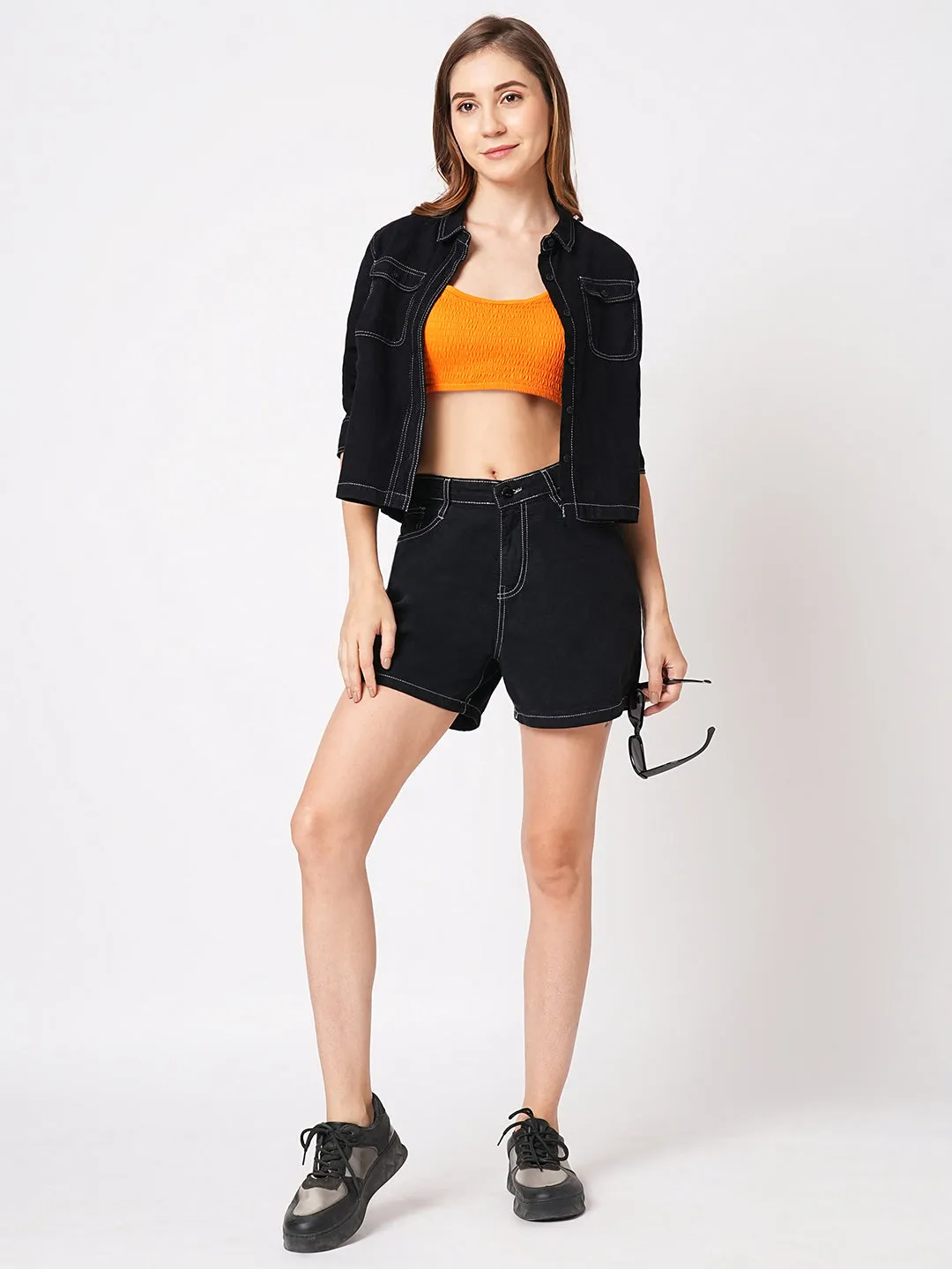 Women High-Rise Slim Fit Shorts