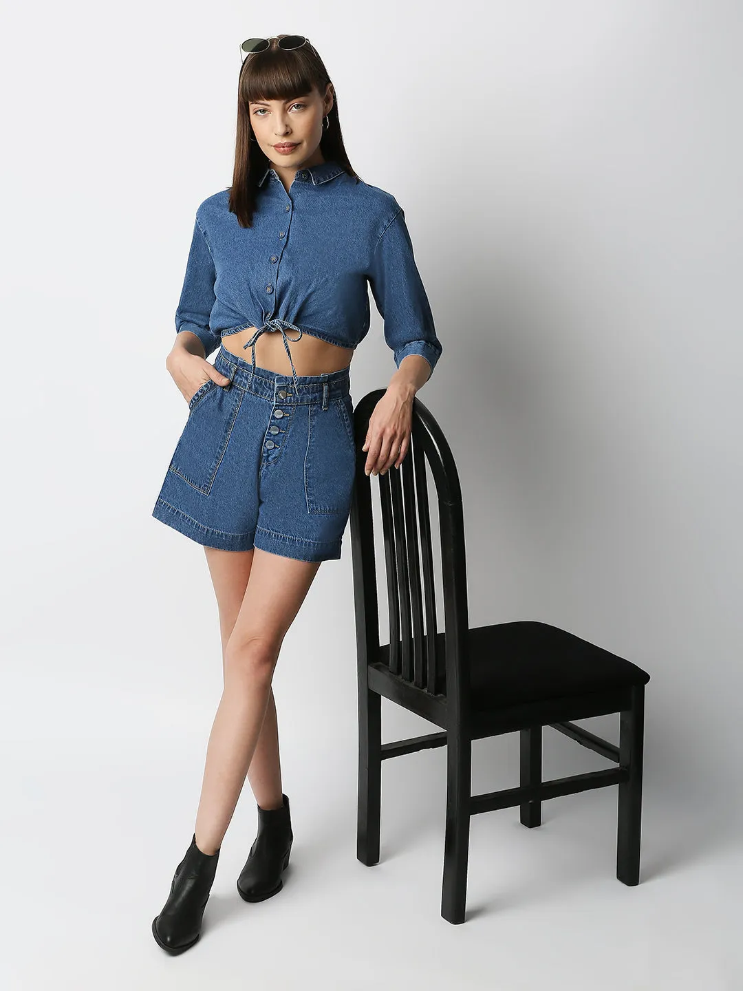 Women High-Rise Slim Shorts