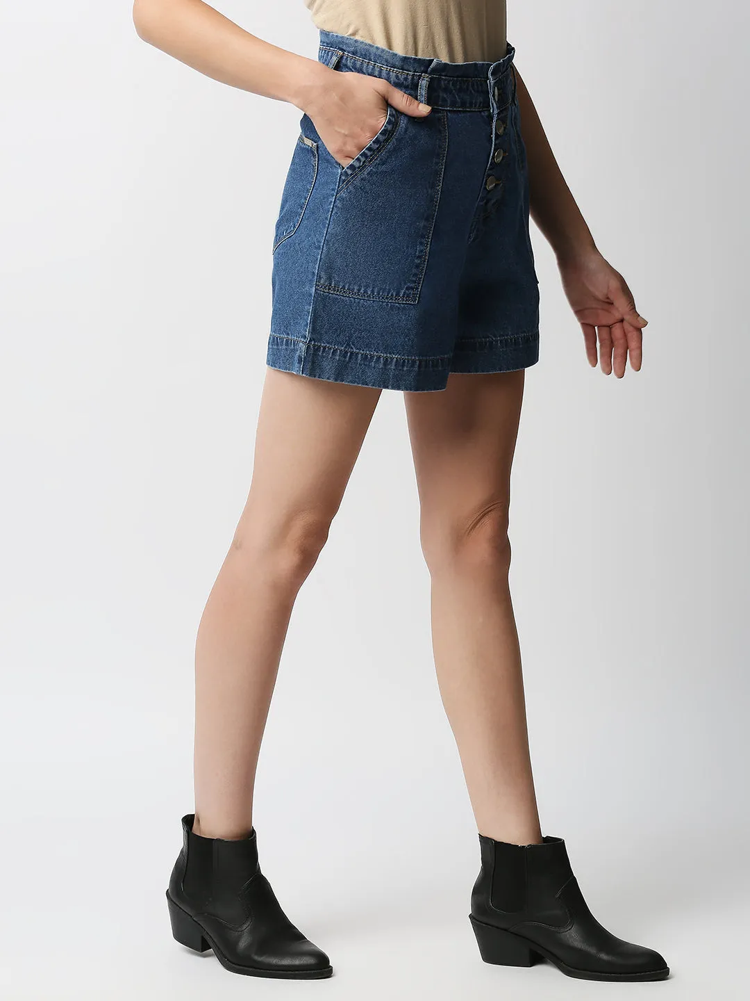 Women High-Rise Slim Shorts