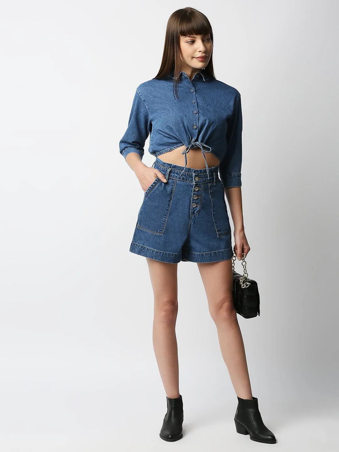 Women High-Rise Slim Shorts