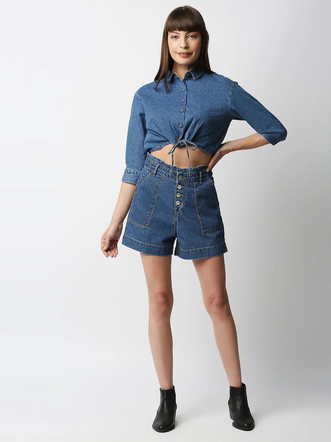 Women High-Rise Slim Shorts